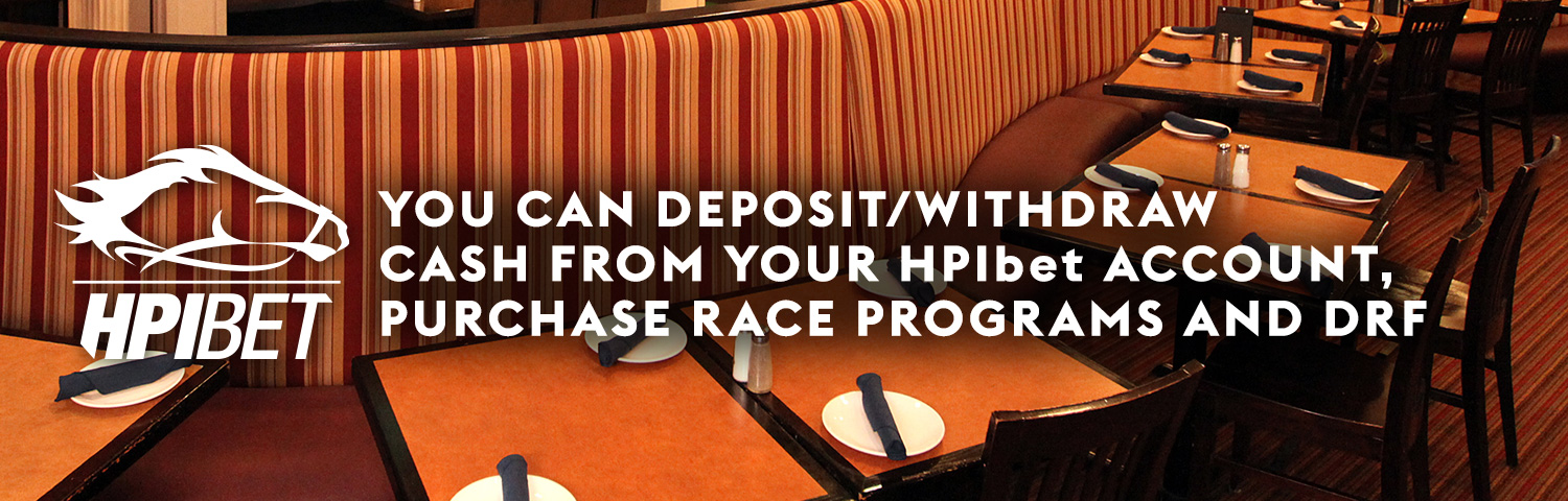 You can deposit / withdraw cash from your HPIbet account, purchase race programs and DRF.